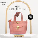 Urban Style long strap shoulder bag - pink color